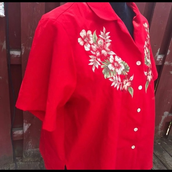 Red Button Down Shirt by BonWorth - Picture 4 of 8